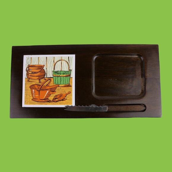 Vintage Cheeseboard with Knife, Box Included - Picture 1 of 14